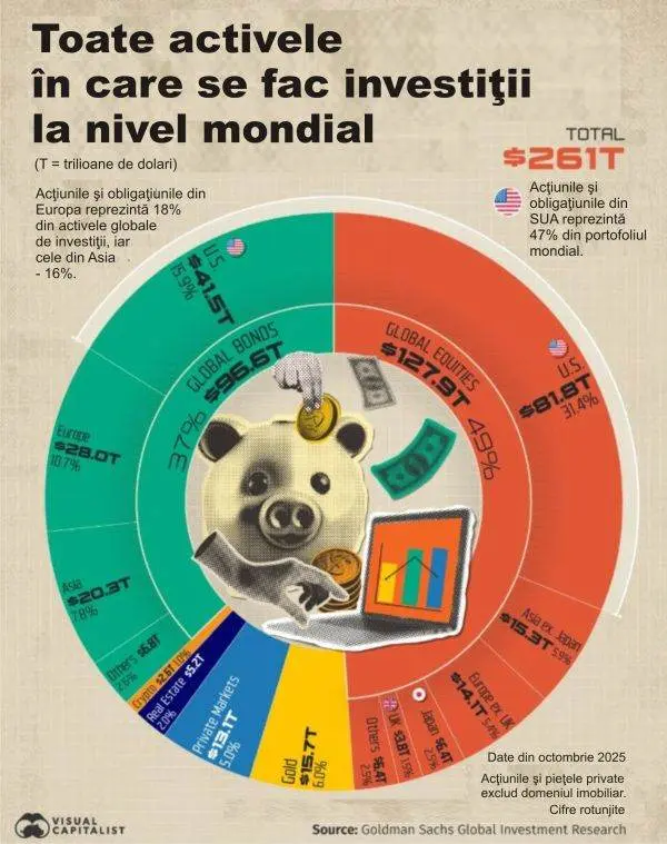 Why US Stocks and Bonds Make Up 47% of Global Portfolios